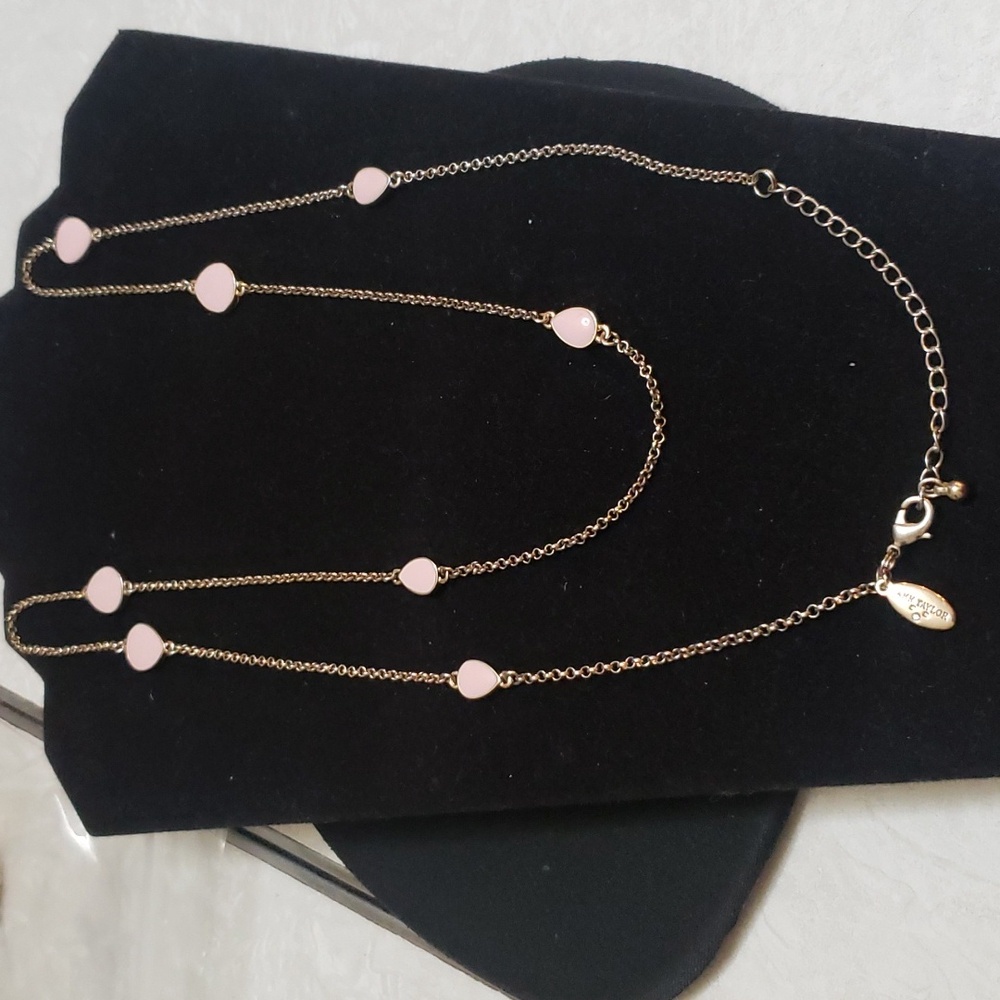 Ann Taylor Pink Enamel Necklace.
